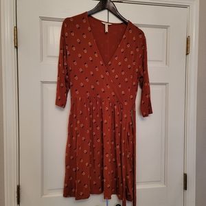 Matilda Jane Long Sleeve Knee Length Faux Wrap Dress M